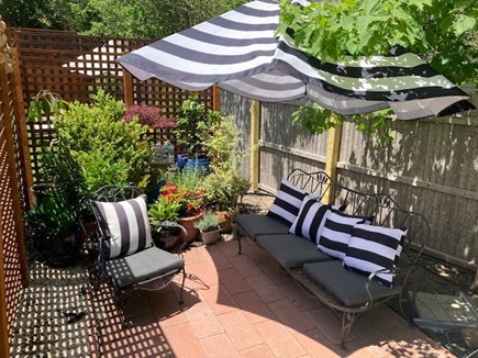 Vineyard Haven Martha's Vineyard vacation rental - Garden bedroom patio; one of three outdoor seating areas