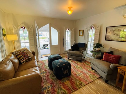 Oak Bluffs, Historic Copeland District Martha's Vineyard vacation rental - Front room with comfy furniture for conversation