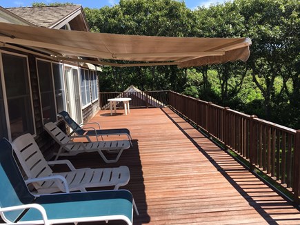 Aquinnah Martha's Vineyard vacation rental - 2nd Floor Deck with Electronic Awnings Open
