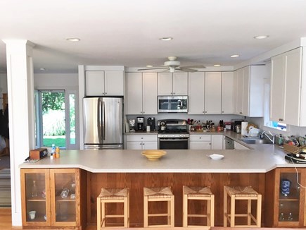 Aquinnah Martha's Vineyard vacation rental - Kitchen with stools view from Dining Area