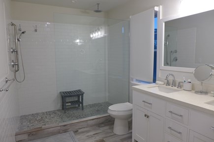 Oak Bluffs Martha's Vineyard vacation rental - Main level Master full bath w/ walk-in shower & double vanity