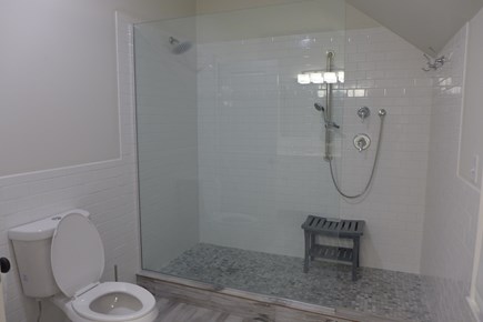 Oak Bluffs Martha's Vineyard vacation rental - 2nd level Master full bath w/ walk-in shower and double vanity