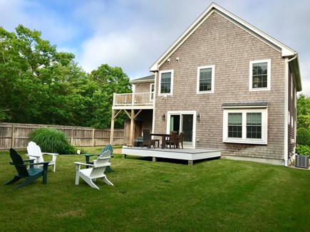 Edgartown Martha's Vineyard vacation rental - Spacious Rear Yard with Outdoor Dining and Fire Pit ( Not shown)!