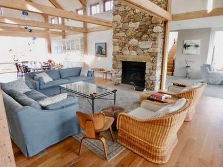 West Tisbury Martha's Vineyard vacation rental - Cozy up by the fireplace in this cozy living nook