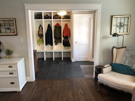 Vineyard Haven Martha's Vineyard vacation rental - The mudroom foyer opens into the living room.