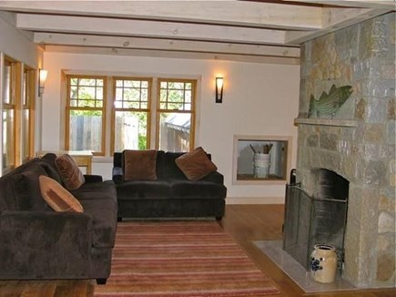 Aquinnah Martha's Vineyard vacation rental - Living Area with Fireplace
