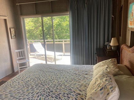 Oak Bluffs, East Chop Martha's Vineyard vacation rental - Master BR with private deck through sliding glass doors.