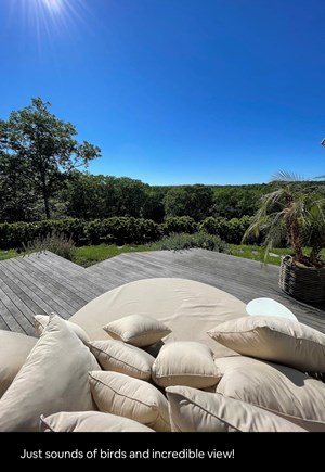 Chilmark Martha's Vineyard vacation rental - Outdoor Lounge area by the new hot tub