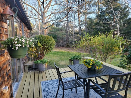 West Tisbury Martha's Vineyard vacation rental - Enjoy the outdoors on the sunny deck overlooking the yard