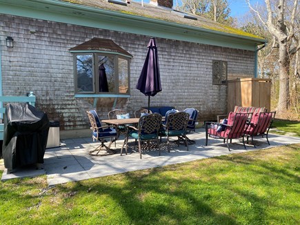Oak Bluffs Martha's Vineyard vacation rental - Back terrace with seating for 12 near the grill