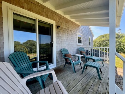 Aquinnah Martha's Vineyard vacation rental - Sliders from the kitchen onto the back deck