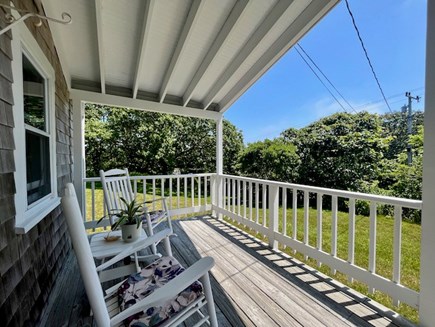 Aquinnah Martha's Vineyard vacation rental - Front porch overlooking yard
