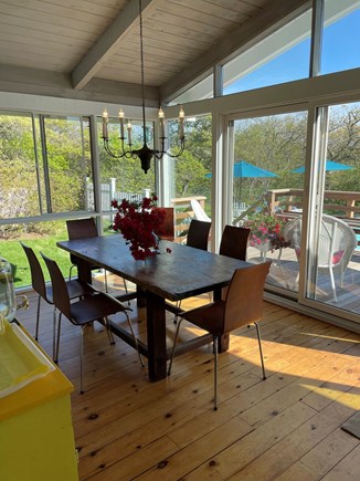 Chilmark Martha's Vineyard vacation rental - Treetop viewing from the dining room table!