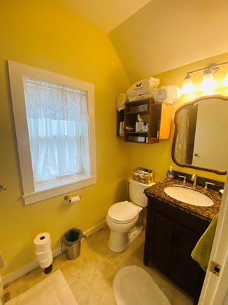 Oak Bluffs, Downtown OB condo Martha's Vineyard vacation rental - One bathroom with large tiled shower stall.