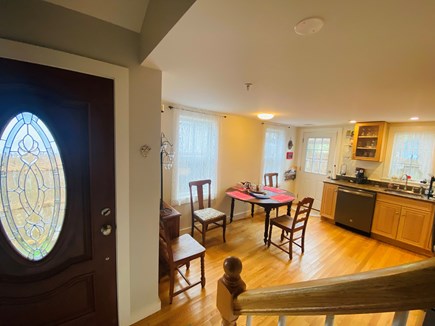 Oak Bluffs, Downtown OB condo Martha's Vineyard vacation rental - Front door to the open kitchen /dining room