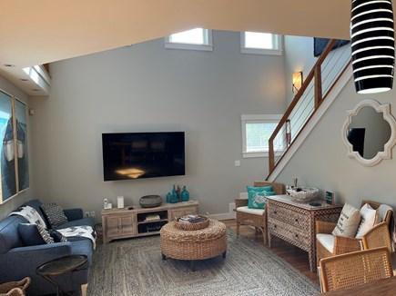 In-Town of Oak Bluffs Martha's Vineyard vacation rental - Living room with Cathedral ceilings and open floor plan