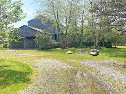 West Tisbury Martha's Vineyard vacation rental - Entering the property w/2 parking areas & attached 2 car garage