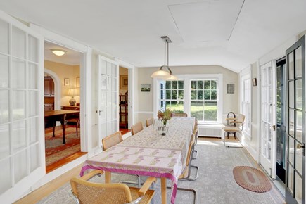 Vineyard Haven Martha's Vineyard vacation rental - Indoor dining.  Outdoor dining through the doors to the right