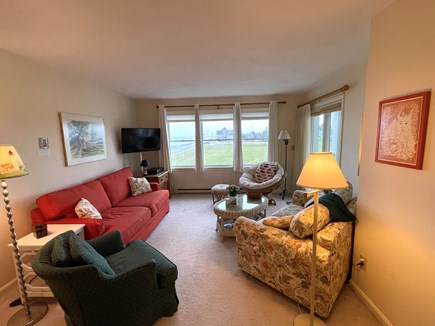 Oak Bluffs Martha's Vineyard vacation rental - The living room has a view of Waban Park and Nantucket Sound.