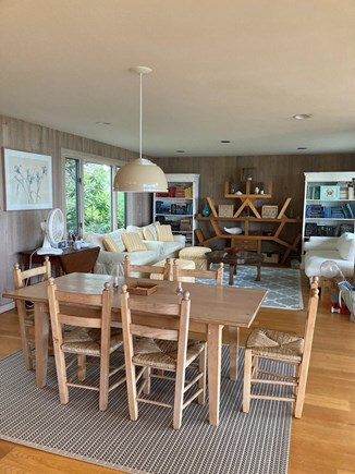 Chappaquiddick Martha's Vineyard vacation rental - The dining room & family room--loaded with books and board games.