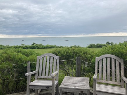Chappaquiddick Martha's Vineyard vacation rental - Outside on the wrap-around deck.  Look at that view!