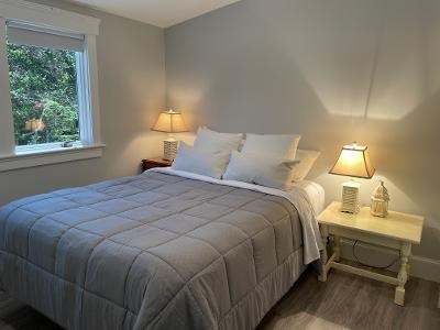 Edgartown Martha's Vineyard vacation rental - Queen bedroom with big windows.