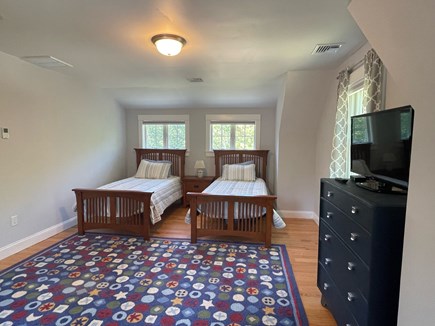Chilmark Martha's Vineyard vacation rental - Third Bedroom with Twins, bathroom outside the door