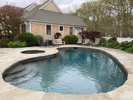 West Tisbury Martha's Vineyard vacation rental - Fenced-in patio area with pool and spa.