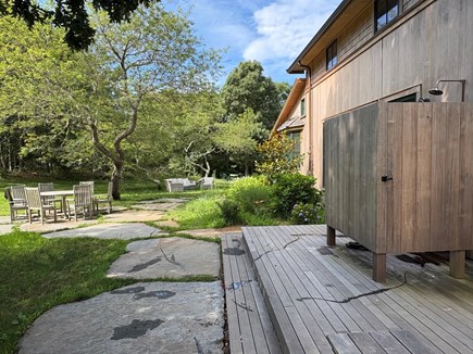 Chilmark Martha's Vineyard vacation rental - Outdoor Shower/Deck off of Bedroom and Livingroom