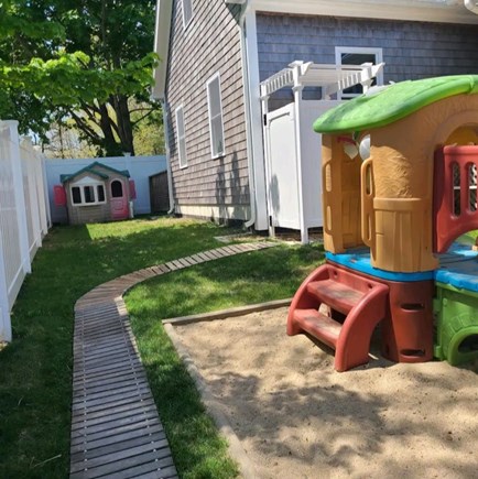 Edgartown Martha's Vineyard vacation rental - Outdoor shower and play area