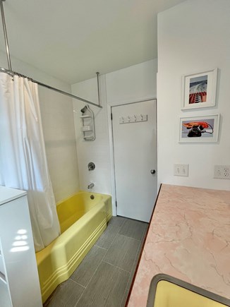 Oak Bluffs Martha's Vineyard vacation rental - Full bathroom features colorful vintage fixtures.
