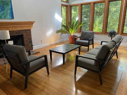 Oak Bluffs Martha's Vineyard vacation rental - Living room: natural light, A/C, ceiling fan, hardwood floors