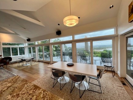 Aquinnah Martha's Vineyard vacation rental - Dining room opens to large deck with outdoor dining and porch