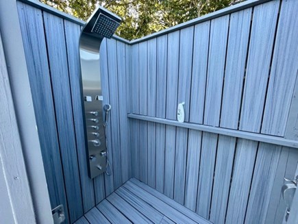 Aquinnah Martha's Vineyard vacation rental - Snazzy outdoor shower located on the deck