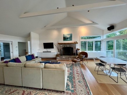 Aquinnah Martha's Vineyard vacation rental - Large centrally located living room with television