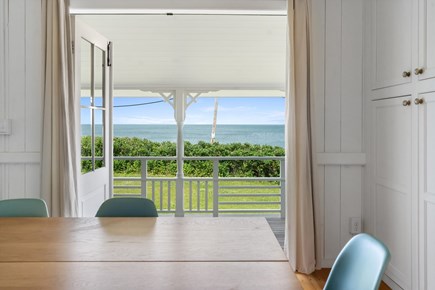 Oak Bluffs Martha's Vineyard vacation rental - French doors in dining & kitchen open to deck, ocean view
