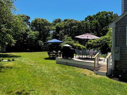 Edgartown Martha's Vineyard vacation rental - Private deck overlooking a large backyard