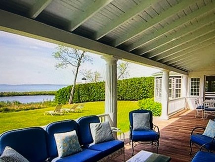 Vineyard Haven Martha's Vineyard vacation rental - Large covered porch with water views of the Sound