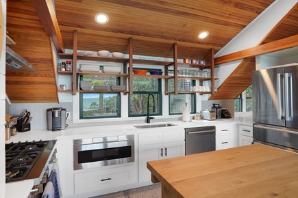 Oak Bluffs, Waterfront Home on Nantucket S Martha's Vineyard vacation rental - Newly renovated, well-appointed kitchen with views.