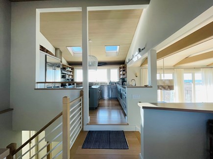 Seamist: Aquinnah Sunsets & Wa Martha's Vineyard vacation rental - entry to kitchen and living areas
