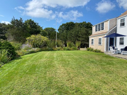 Chilmark, Abels Hill Martha's Vineyard vacation rental - Back yard area of house with water view