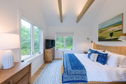 West Tisbury Martha's Vineyard vacation rental - Primary bedroom, king bed and en suite bath