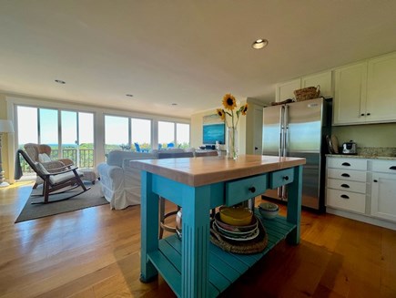 Aquinnah Martha's Vineyard vacation rental - Living room open concept to kitchen area