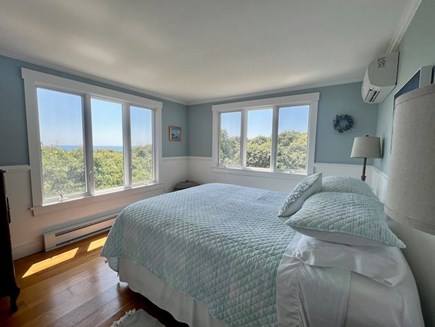 Aquinnah Martha's Vineyard vacation rental - Upstairs queen bedroom with water views
