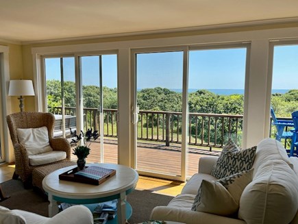 Aquinnah Martha's Vineyard vacation rental - Light and bright and cozy living area open to kitchen