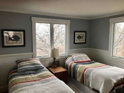 Aquinnah Martha's Vineyard vacation rental - Upstairs bedroom with two twin beds