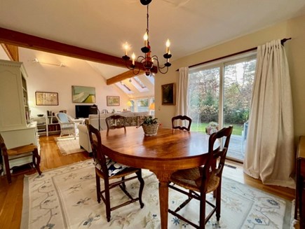 Edgartown Martha's Vineyard vacation rental - Living and dining area opens to deck from sliding glass doors
