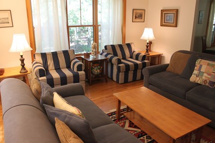 Vineyard Haven, Lower Makonikey, off Lambert's Martha's Vineyard vacation rental - Light-filled living room