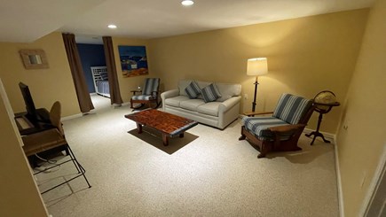 Edgartown Martha's Vineyard vacation rental - Basement living area with TV