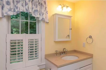 Vineyard Haven Town of Tisbury Martha's Vineyard vacation rental - Master bathroom sink.